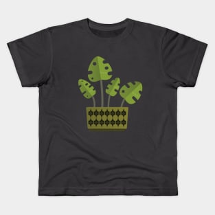 Retro Monstera Plant Kids T-Shirt